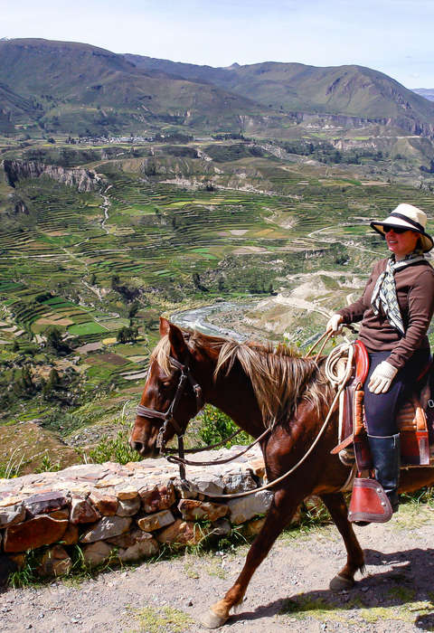 Paysages du Pérou à cheval